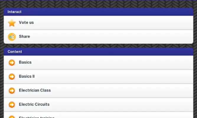 Electrician training android App screenshot 1